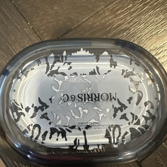 William Morris & Co Glass Bathroom Vanity Tray Smokey Blue 10x6 NEW - Picture 2 of 2